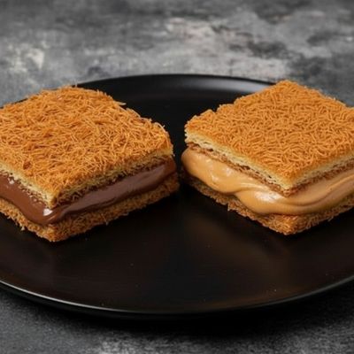 Kunafa with Nutella or Lotus