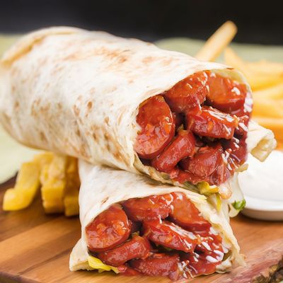 Saj Oriental Sausage Sandwich With Mozzarella