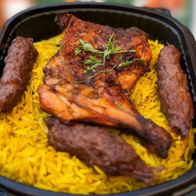 1/4 chicken meal and 1/8 kofta
