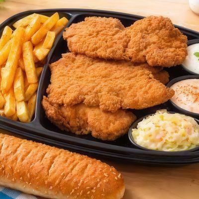 Large Chicken Schnitzel Meal