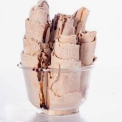 Ice cream roll with fresh dates