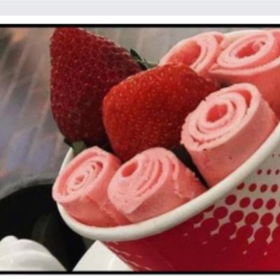 Strawberry Roll Ice Cream
