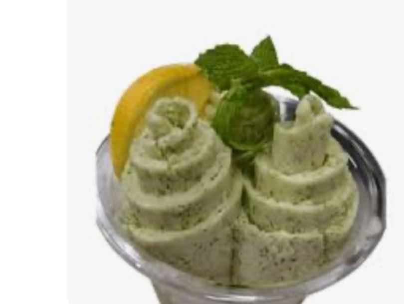Lemon Mint Fresh Ice Cream Roll