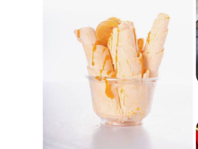 Peach Roll Ice Cream