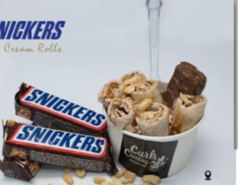 Snickers Roll Ice Cream