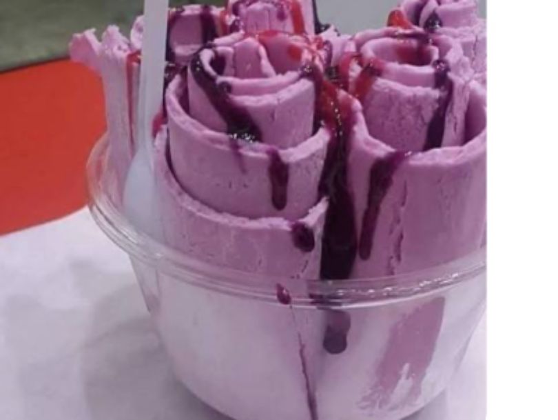 Berry Yogurt Ice Cream Roll