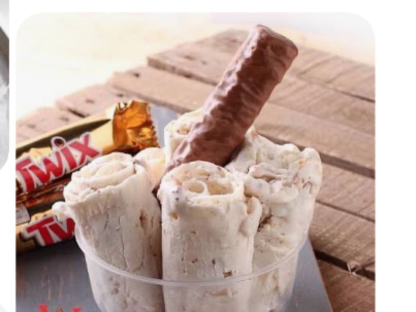 Twix Ice Cream Roll