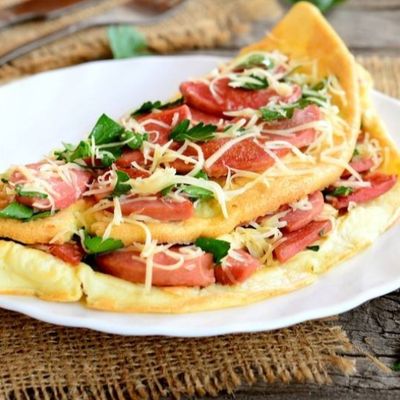 Sausage omelette egg dish