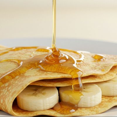 Honey with banana pieces Crepe