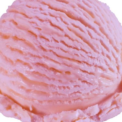 Strawberry ice cream scoop