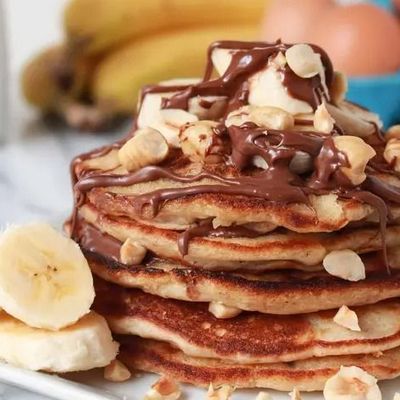 Mini Nutella With Banana Pieces Pancakes