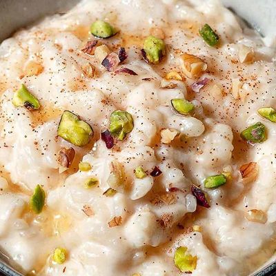 Rice pudding with nuts