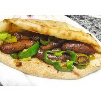 Baladi Sausages sandwich