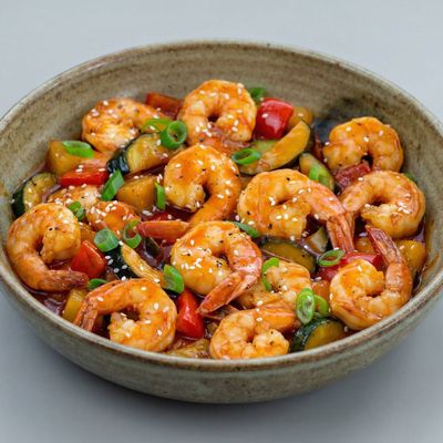 Shrimp Wok with Sweet and Sour Sauce