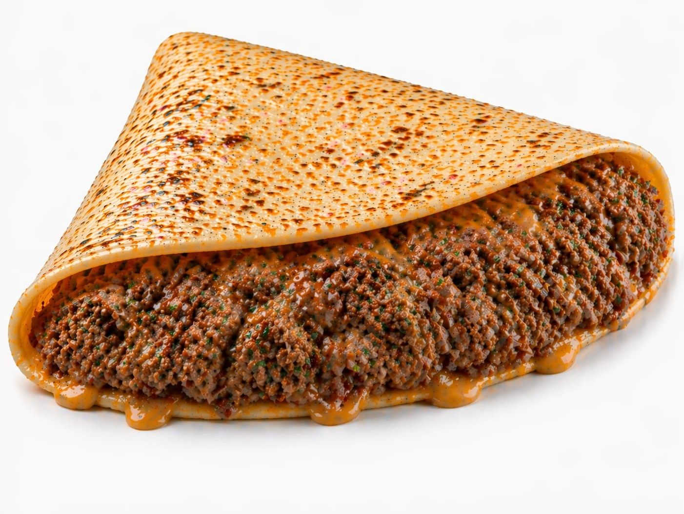 Minced meat crepe