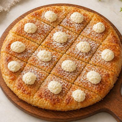 Halawa and cream cheese pie