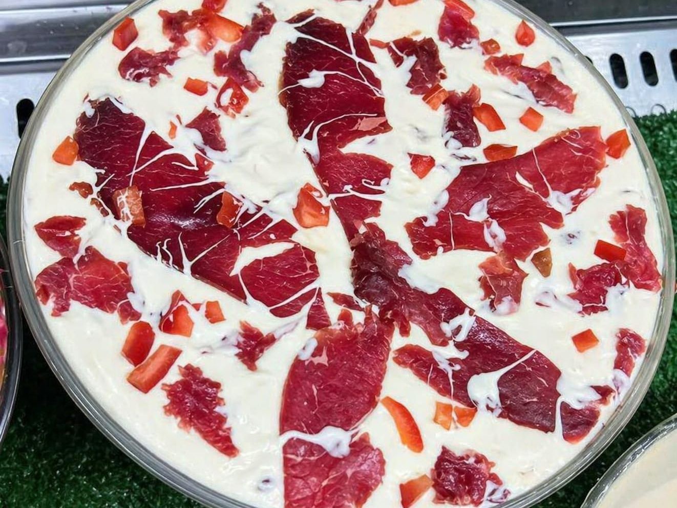 A quarter of Kiri with pastrami