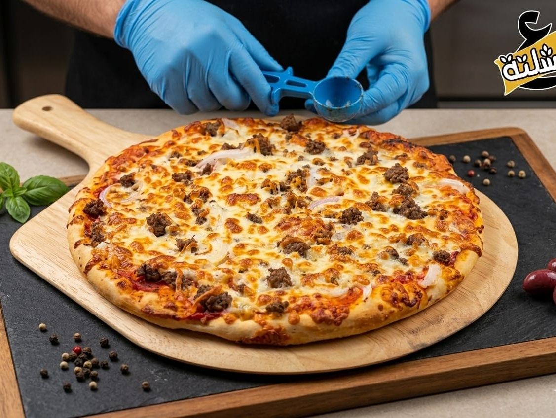 Minced meat pizza