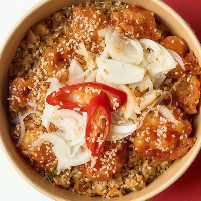 Spicy Sweet Pepper Shrimp Plate