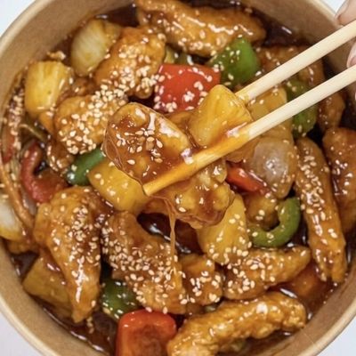 Sweet and Sour Chicken with Noodles