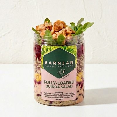 Foul-loaded salad jar