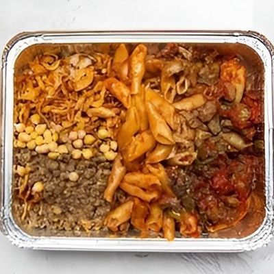 Koshary Mix On A Meat Casserole