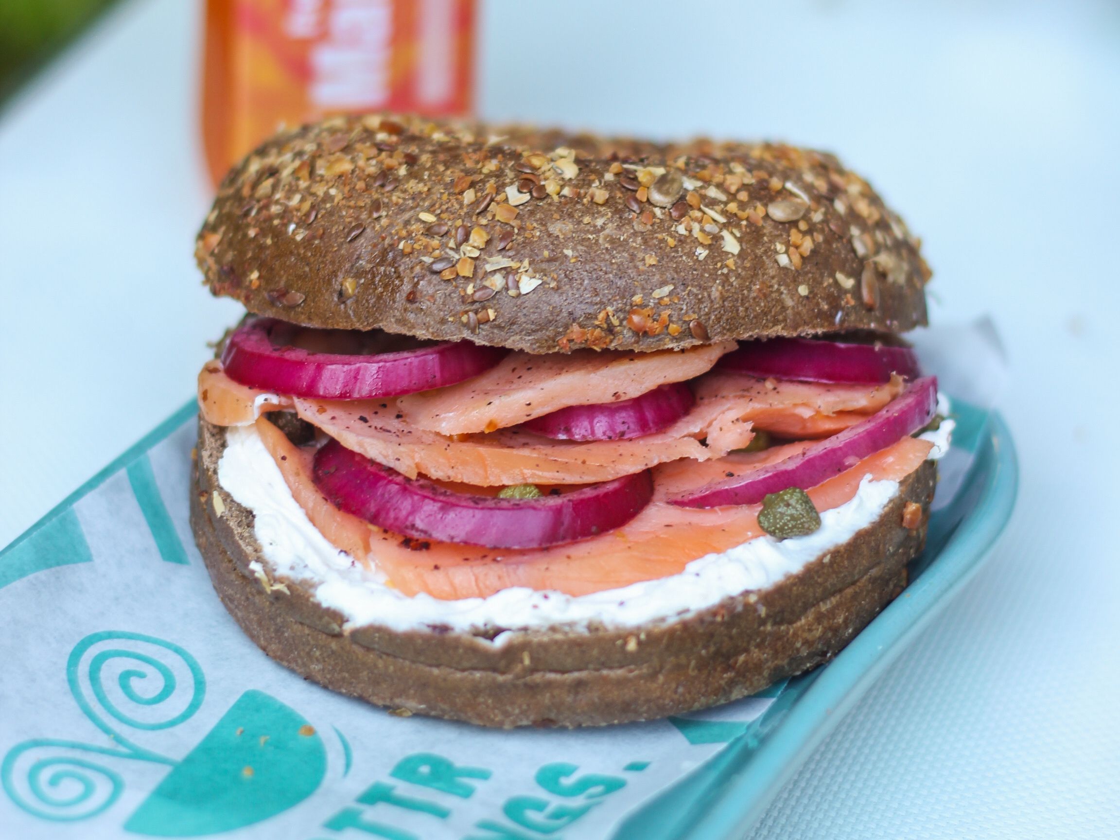 Smoked Salmon Cream Cheese Bagel