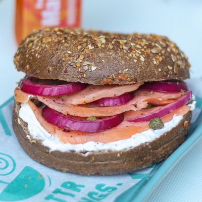 Smoked Salmon Cream Cheese Bagel