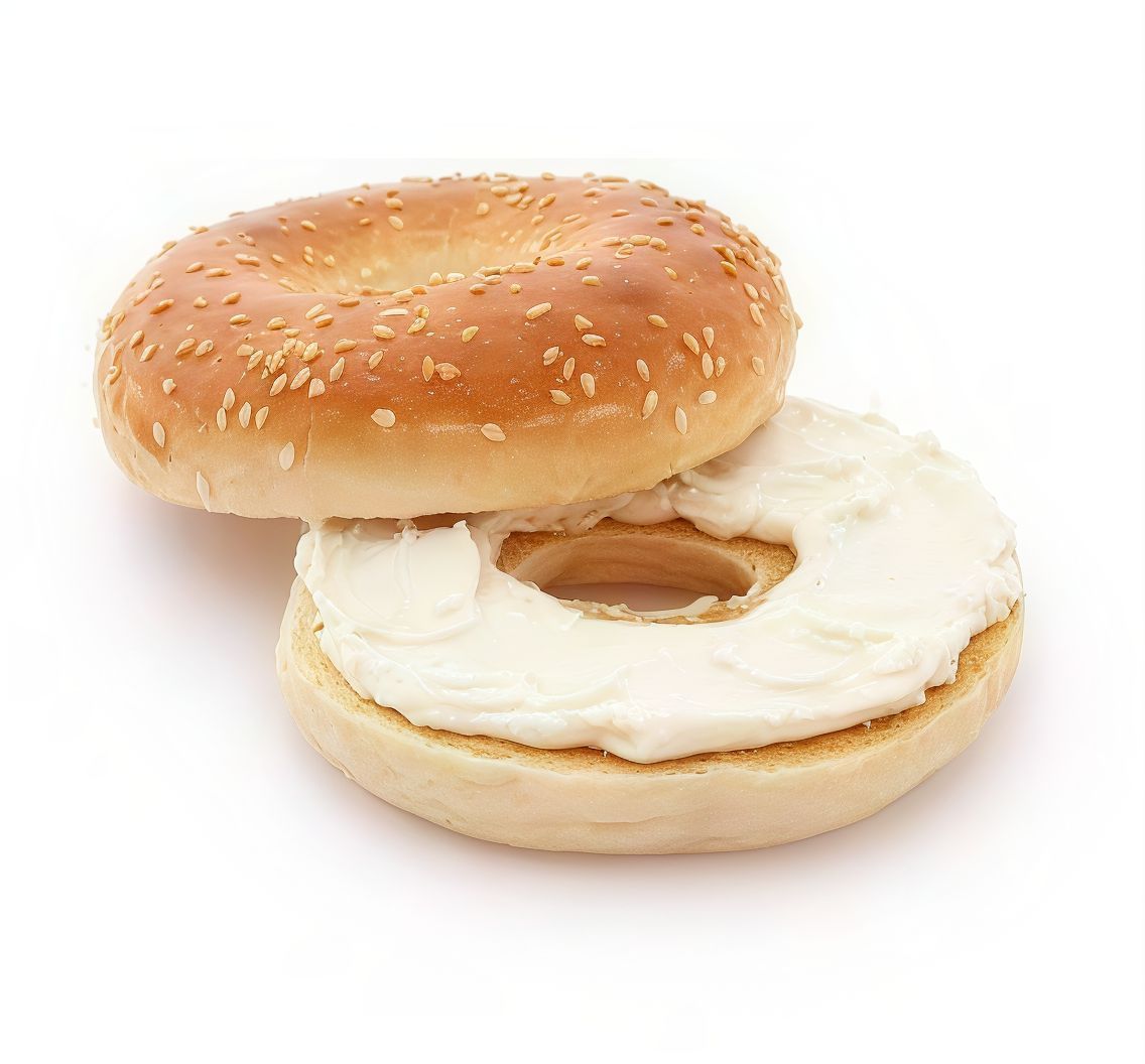White Bagel with Cream Cheese