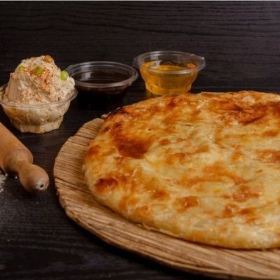 Large meshaltet tray (with 4 dips)