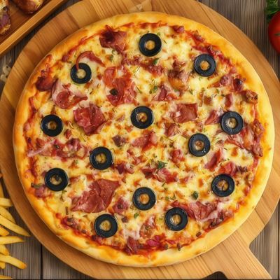 Pastrami Cream Cheese Pizza