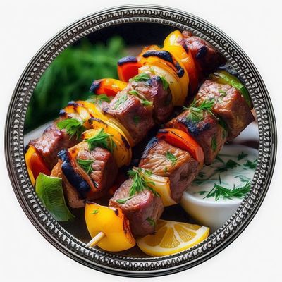 Charcoal-Grilled Barqi Lamb Kebab