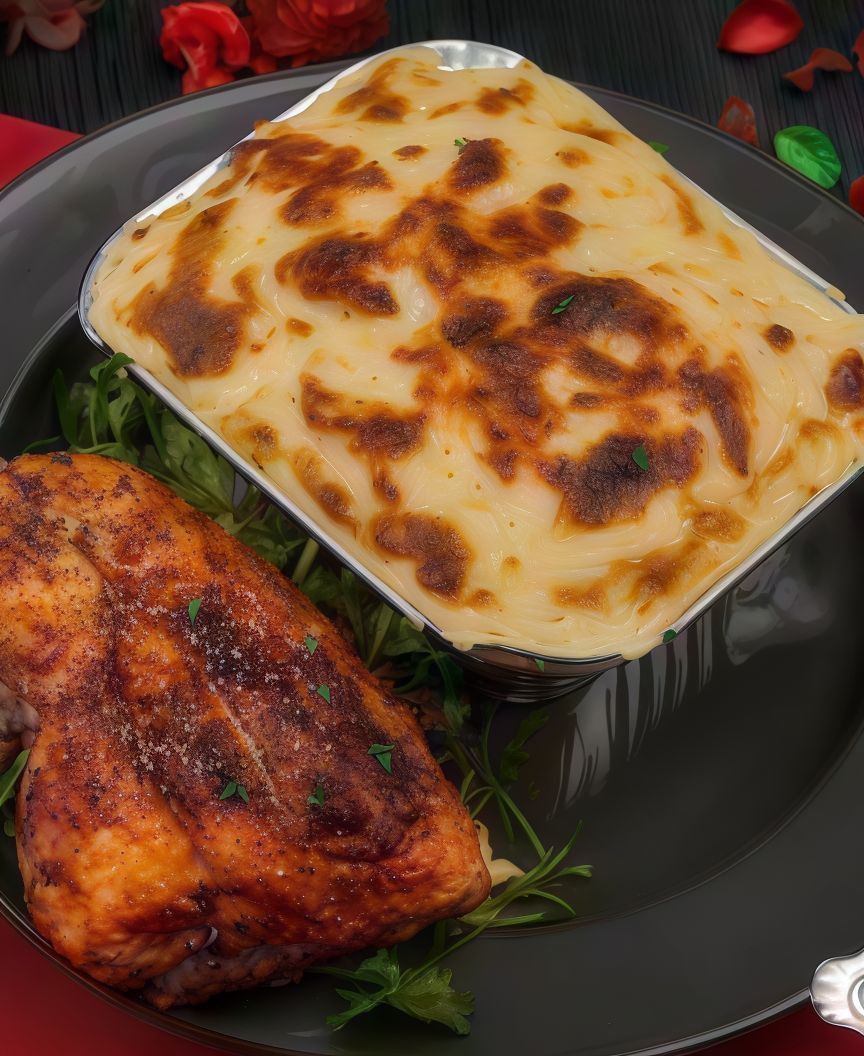 1/2 Chicken With Bechamel Pasta Meal