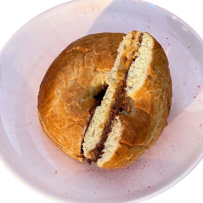 Peanut butter & Nutella Bagel