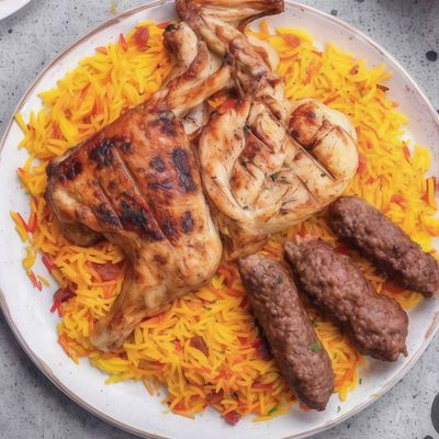 Half a chicken , 1/8 kofta Kandouz , rice