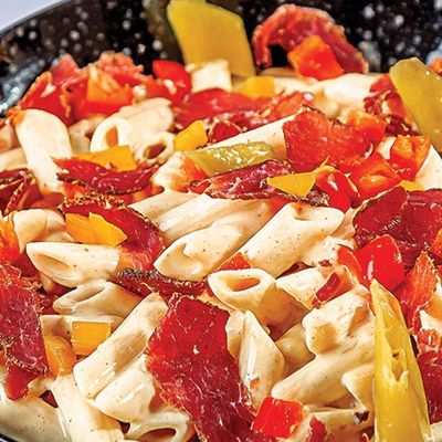 Penne with pastrami Pasta
