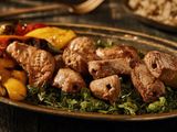 Grilled lamb kebab