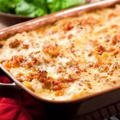 Chicken Oven With Cheese Pasta Tray
