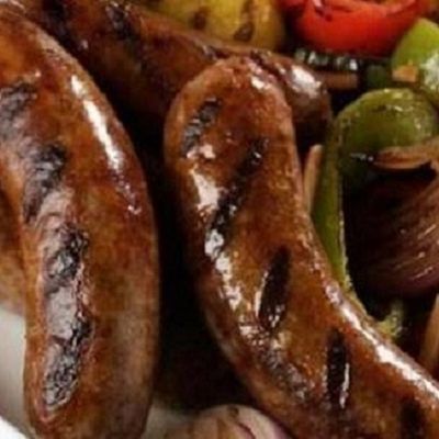 Grilled lamb sausage