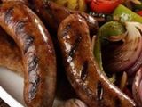 Grilled lamb sausage