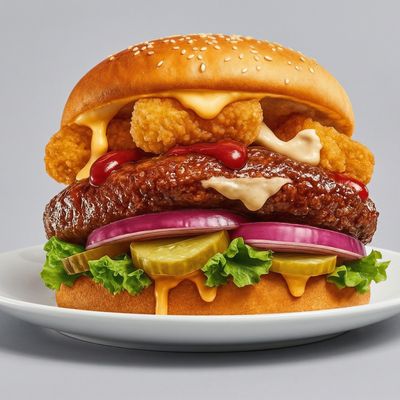 Mozzarella sticks burger