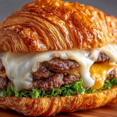 Double Smash Croissant Burger