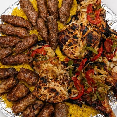 Full chicken meal with half kofta and half tarab