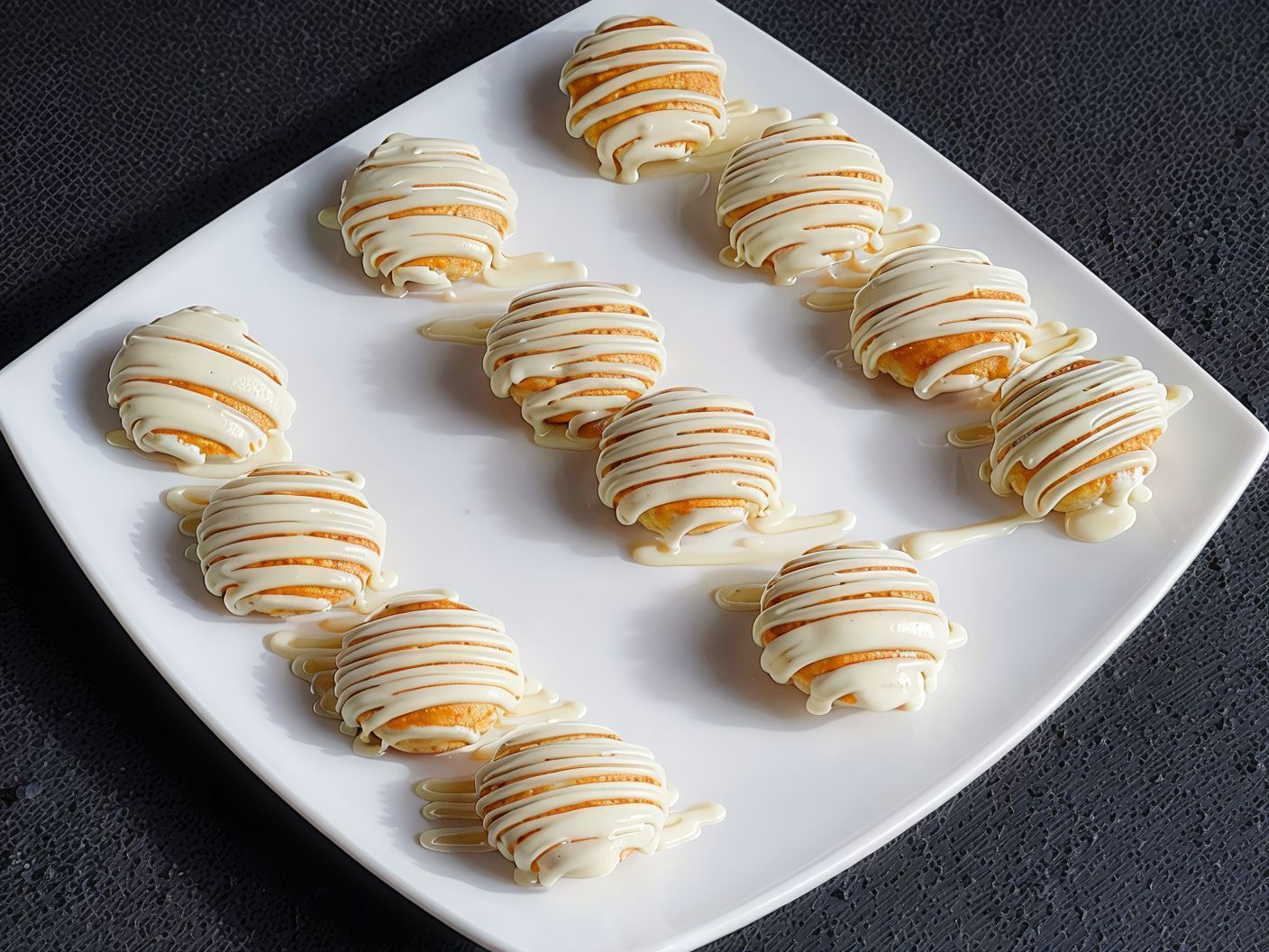 White Chocolate Mini Pancakes