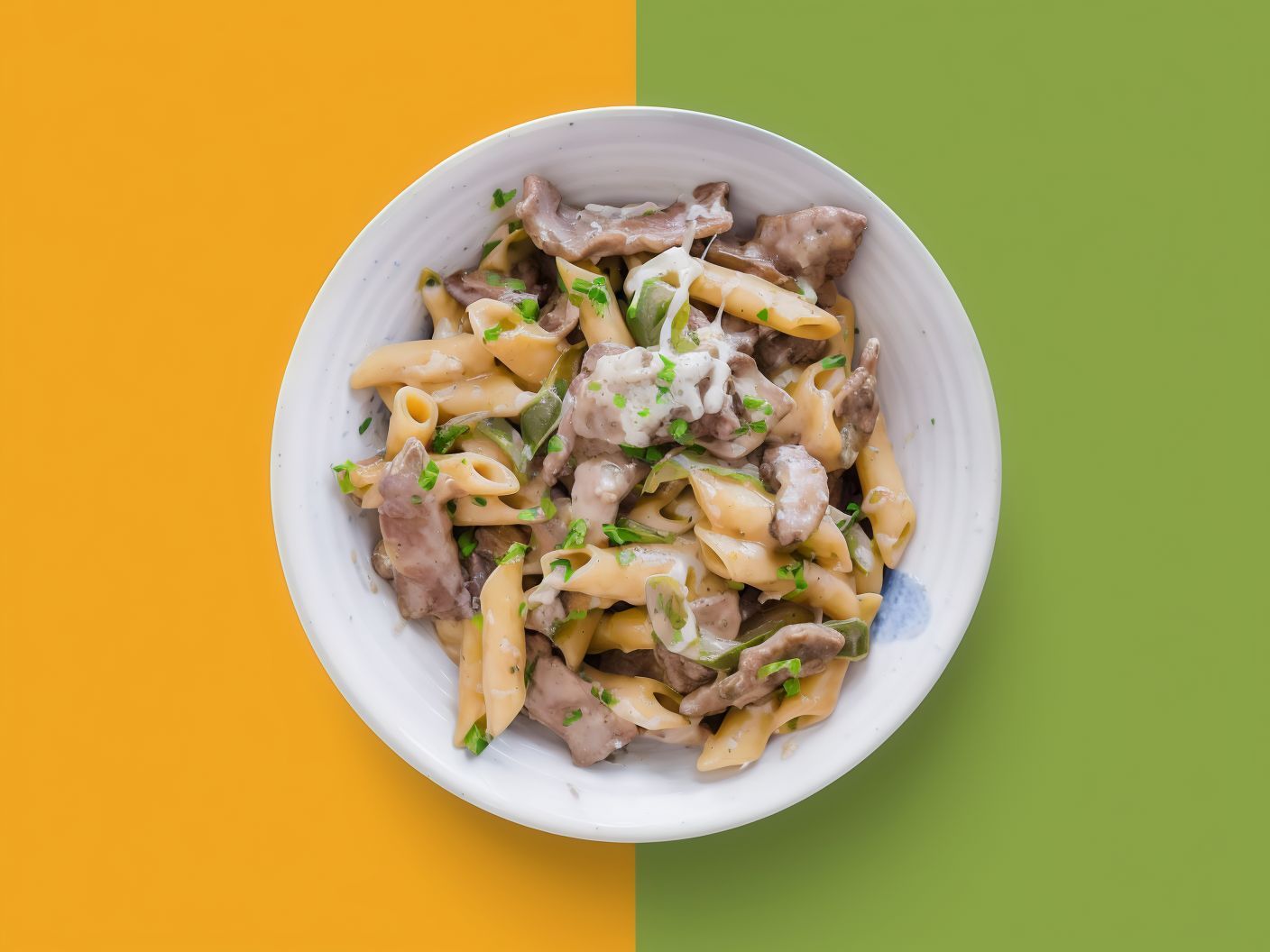 Philly Cheesesteak Pasta