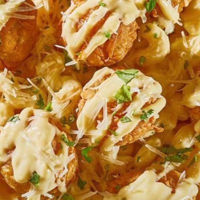 Crispy Chicken Mac and Cheese