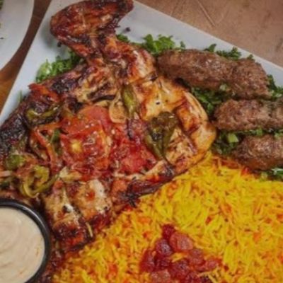 Half grilled chicken Kofta with rice