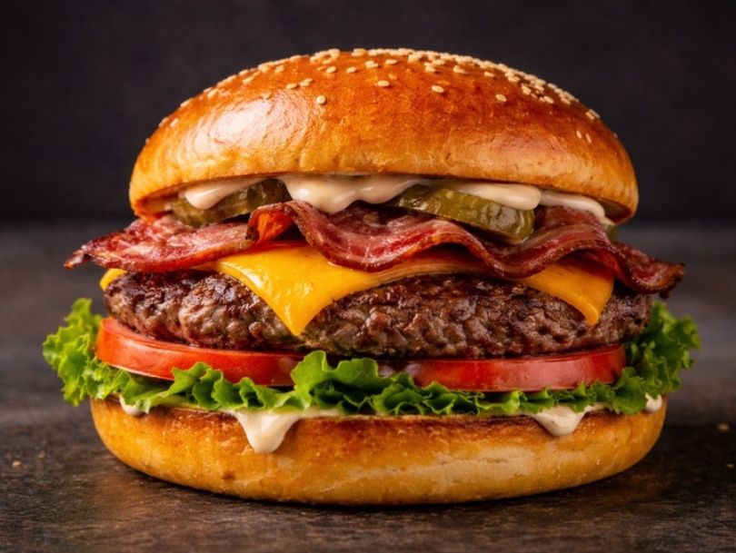 Smash Crispy Beef Becon Burger