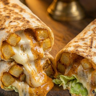 Mix potatoes + cheese