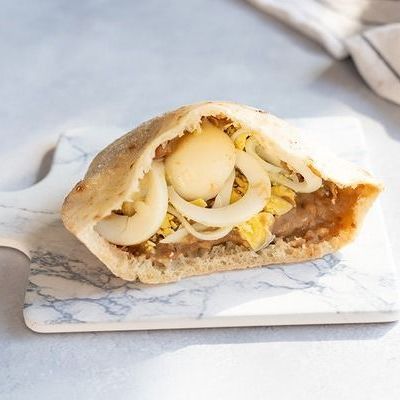 Foul With Boiled Eggs Sandwich